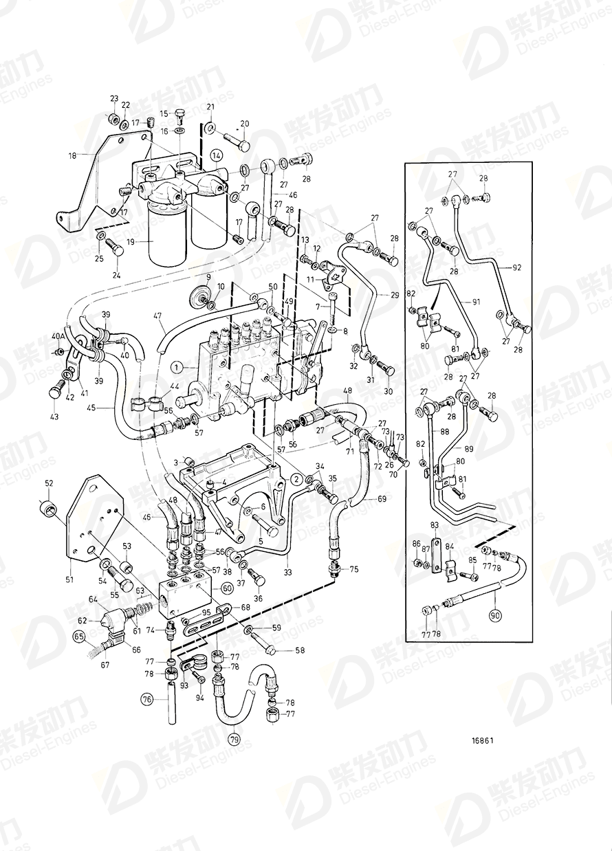 VOLVO Injection pump 3826534 Drawing